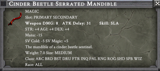 CINDER BEETLE SERRATED MANDIBLE item card